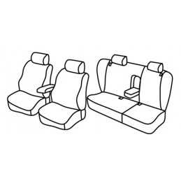 Set coprisedili Superior - Nero Rosso - Volkswagen Passat Variant (Dal 2001) (2001 08 05)