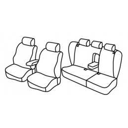 Set coprisedili Superior - Nero Rosso - Volkswagen Passat Variant (Dal 2001) (2001 08 05)