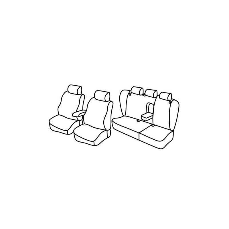 Set coprisedili Superior - Nero Rosso - Volkswagen Passat Variant (Dal 2001) (2001 08 05)