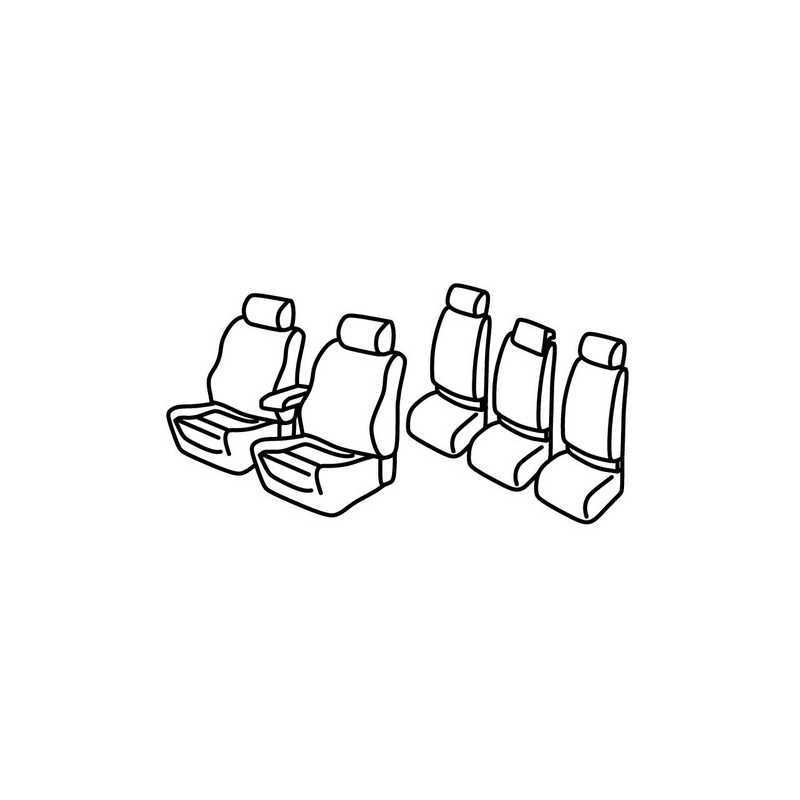Set coprisedili Superior - Nero Blu - Volkswagen Touran (Highline) (05 03 10 06)
