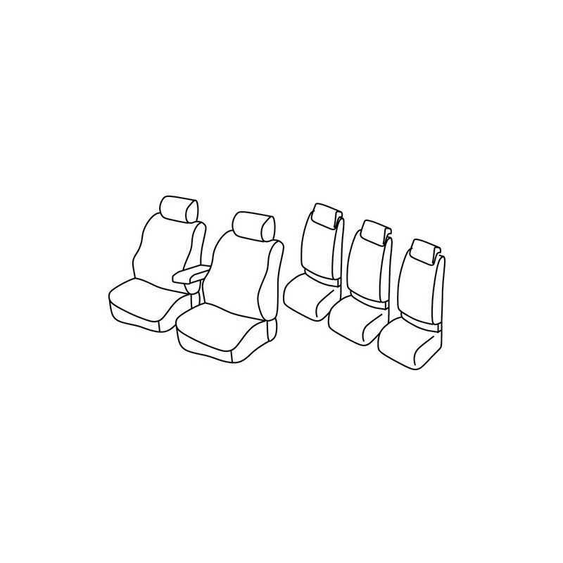 Set coprisedili Superior - Nero Blu - Volkswagen Touran (Trendline) (08 10 08 15)