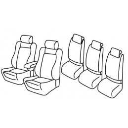 Set coprisedili Superior - Nero Blu - Volkswagen Touran (Highline) (08 10 08 15)