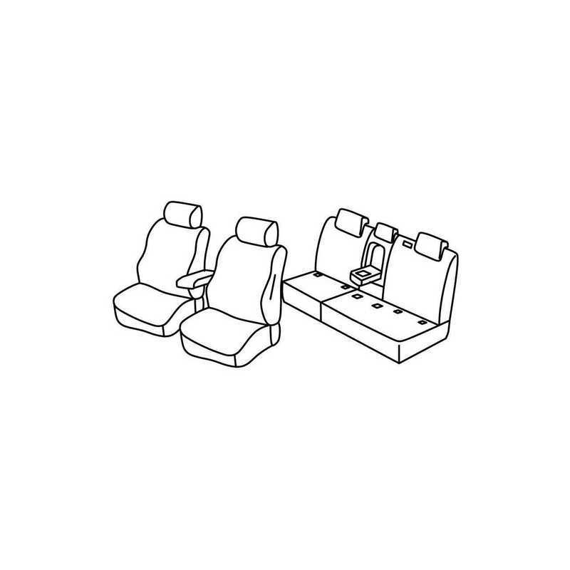Set coprisedili Superior - Nero Blu - Volkswagen Tiguan (Style) (05 16 )