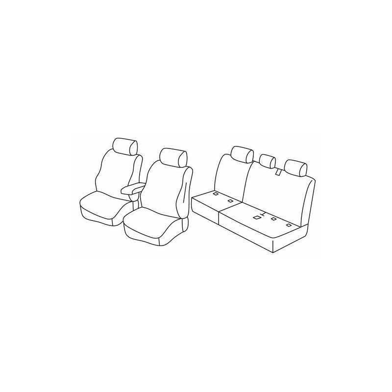 Set coprisedili Superior - Nero Grigio - Volkswagen Caddy Life 5p (Alltrack) (09 15 )