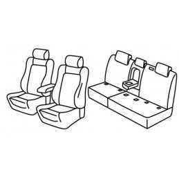 Set coprisedili Superior - Nero Rosso - Volkswagen Tiguan (Highline) (05 16 )