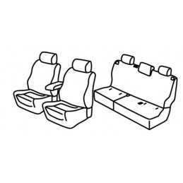 Set coprisedili Superior - Grigio Nero - Volkswagen Amarok 4p (Aventura) (07 16 )