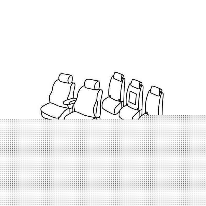 Set coprisedili Superior - Nero Rosso - Volkswagen Touran (Comfortline) (09 15 )