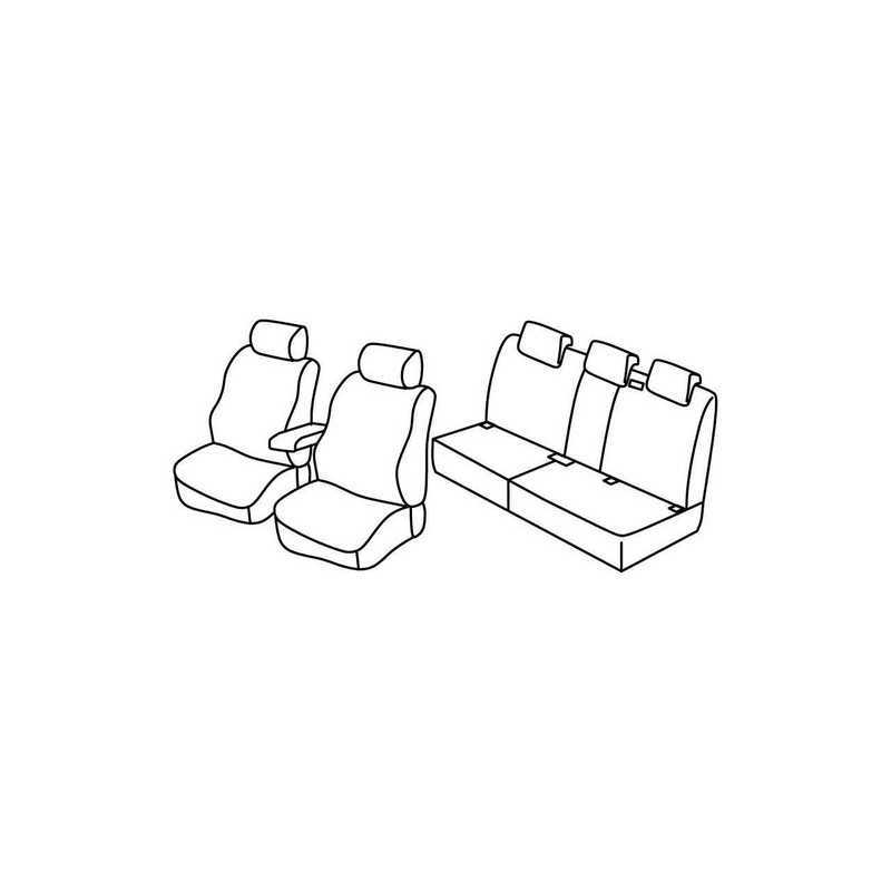 Set coprisedili Superior - Nero Blu - Volkswagen Tiguan (Trendline) (12 07 04 16)