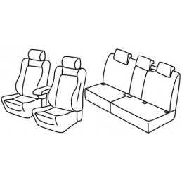 Set coprisedili Superior - Nero Rosso - Volkswagen Tiguan (Sportline) (12 07 04 16)