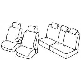 Set coprisedili Superior - Grigio Nero - Volkswagen Tiguan (Trendline) (12 07 04 16)