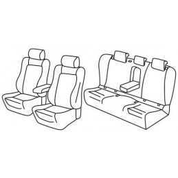 Set coprisedili Superior - Nero Rosso - Volkswagen Passat 4p (Highline Comfortline) (12 14 )