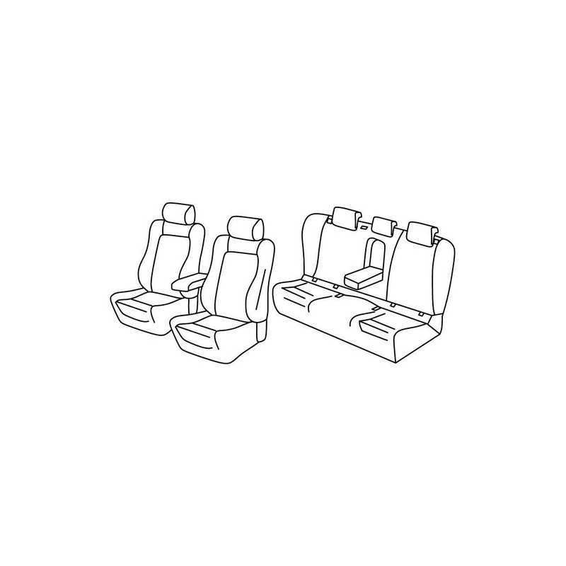 Set coprisedili Superior - Nero Grigio - Volkswagen Passat 4p (Highline Comfortline) (12 14 )