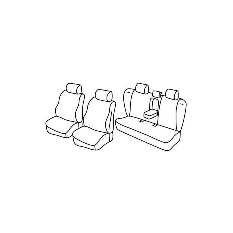 Set coprisedili Superior - Nero Rosso - Volvo S60 (09 10 10 18)