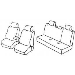 Set coprisedili Superior - Nero Rosso - Volvo V40 (09 12 ) - Volvo V40 Cross Country (01 13 )
