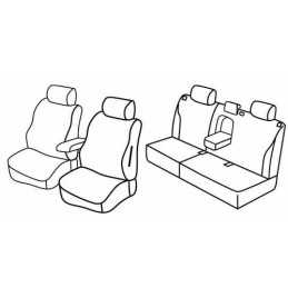 Set coprisedili Superior - Nero Rosso - Volvo V50 sw (02 04 04 13)
