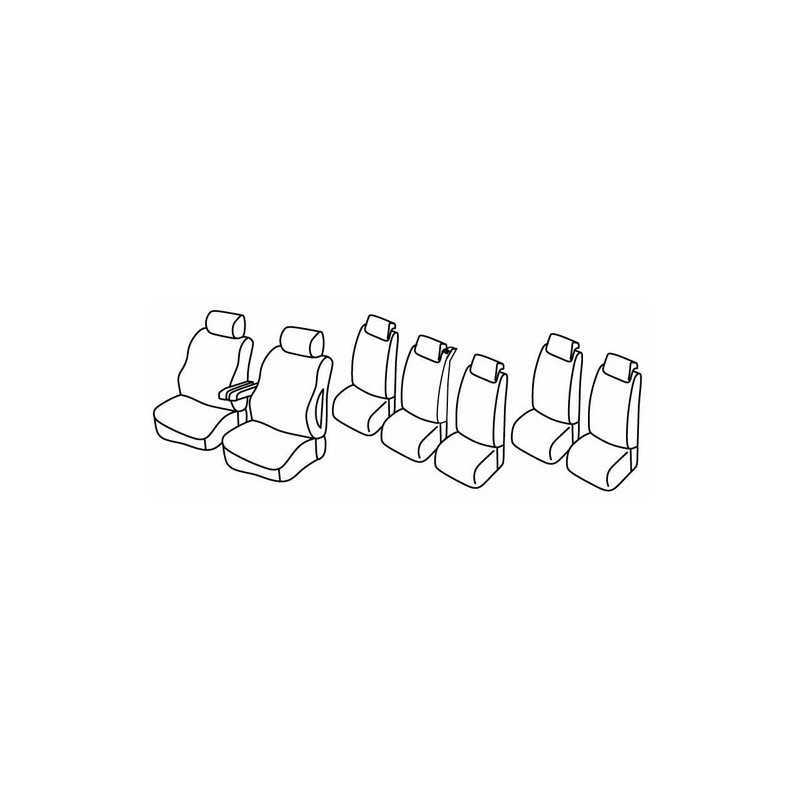 Set coprisedili Superior - Nocciola - Citroen C8 (fino al 2008) (11 02 2008) - Fiat Ulysse (fino al 2008) (06 02 2008) - Lancia
