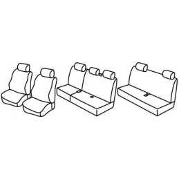 Set coprisedili Superior - Grigio Nero - Dacia Logan MCV 5p (02 07 06 13)