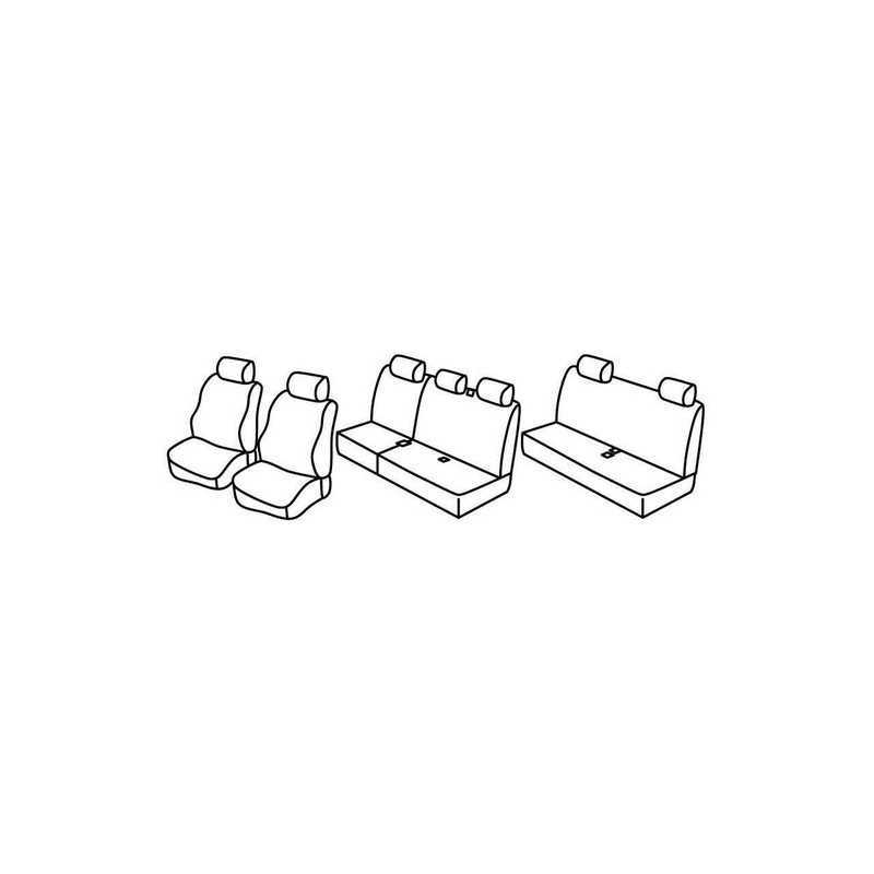 Set coprisedili Superior - Nero Blu - Dacia Logan MCV 5p (02 07 06 13)