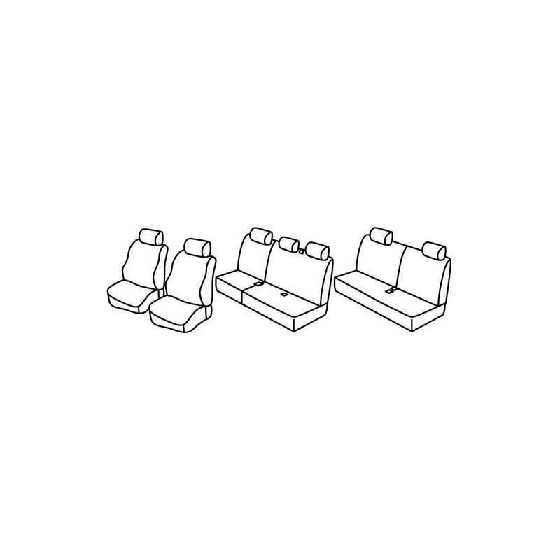 Set coprisedili Superior - Nero Blu - Dacia Logan MCV 5p (02 07 06 13)
