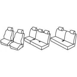 Set coprisedili Superior - Nero Rosso - Dacia Logan MCV 5p (02 07 06 13)