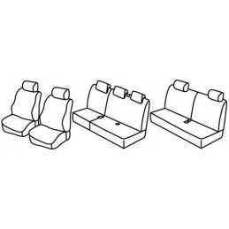 Set coprisedili Superior - Nero Blu - Dacia Logan MCV 5p (02 07 06 13)