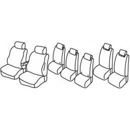 Set coprisedili Superior - Nero Rosso - Ford Galaxy (09 06 09 15) - Ford S-Max (06 06 09 15)