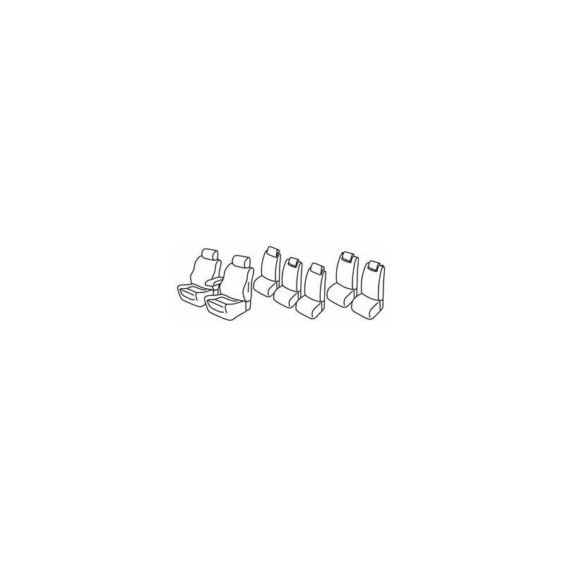Set coprisedili Superior - Nero Rosso - Ford C-Max 7 (11 10 )