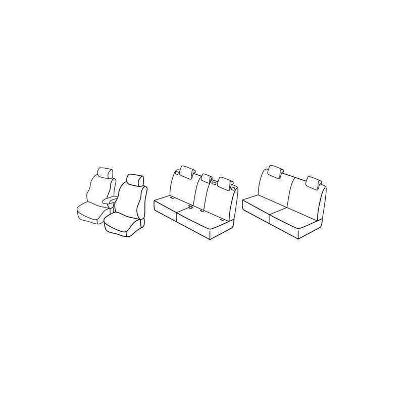 Set coprisedili Superior - Nero Rosso - Hyundai Santa Fe (03 06 09 12)