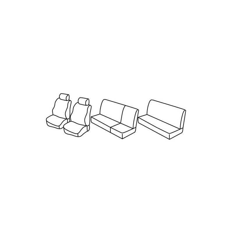 Set coprisedili Superior - Grigio Nero - Land Rover Defender 5p (01 90 07 10)