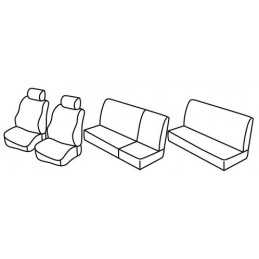 Set coprisedili Superior - Nero Rosso - Land Rover Defender 5p (01 90 07 10)