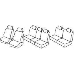 Set coprisedili Superior - Nero Rosso - Mazda 5 5p (08 05 10 10)
