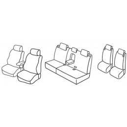 Set coprisedili Superior - Nocciola - Mitsubishi Outlander (10 12 09 15)
