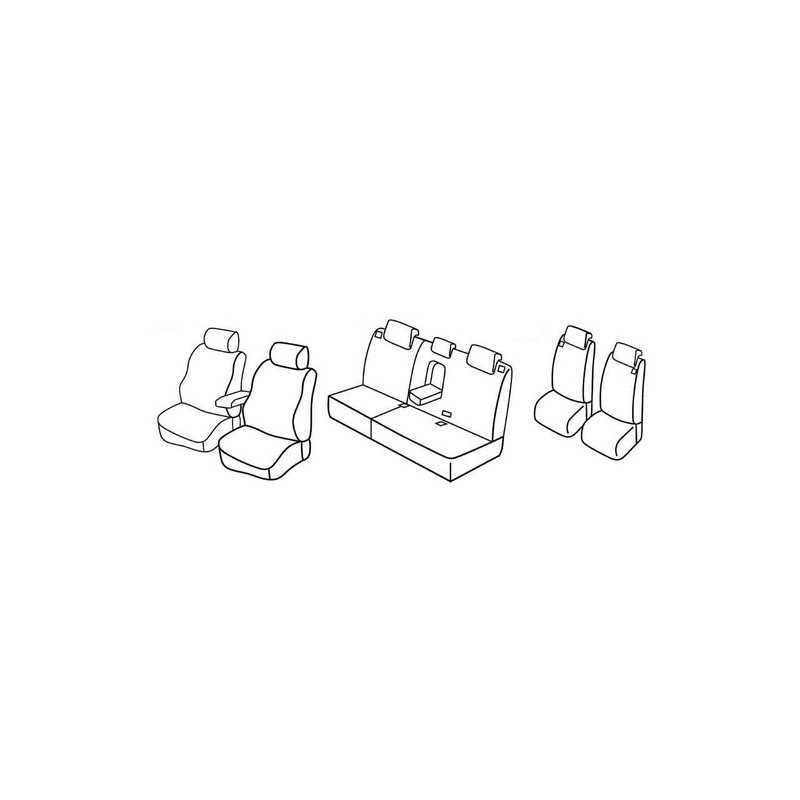 Set coprisedili Superior - Nocciola - Mitsubishi Outlander (10 12 09 15)