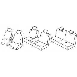 Set coprisedili Superior - Nocciola - Nissan Qashqai+2 (09 08 01 14)