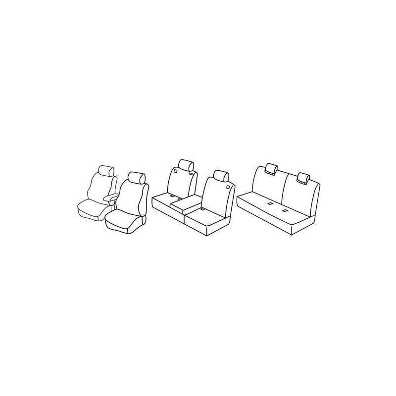 Set coprisedili Superior - Nero Blu - Nissan Qashqai+2 (09 08 01 14)