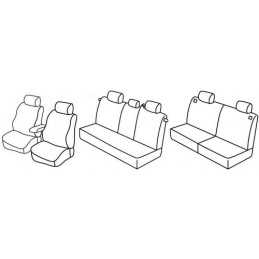 Set coprisedili Superior - Nero Grigio - Opel Zafira (09 05 10 11) - Opel Zafira One (11 11 07 15)