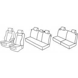 Set coprisedili Superior - Nero Rosso - Opel Zafira (09 05 10 11) - Opel Zafira One (11 11 07 15)