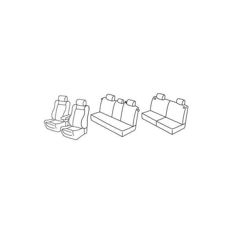 Set coprisedili Superior - Nero Grigio - Opel Zafira (09 05 10 11) - Opel Zafira One (11 11 07 15)