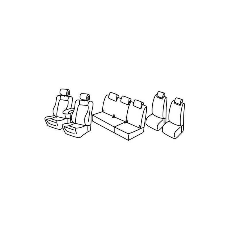 Set coprisedili Superior - Grigio Nero - Renault Grand Scenic 7 posti (11 16 )