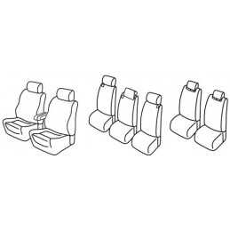 Set coprisedili Superior - Grigio Nero - Toyota Corolla Verso (09 04 05 09)