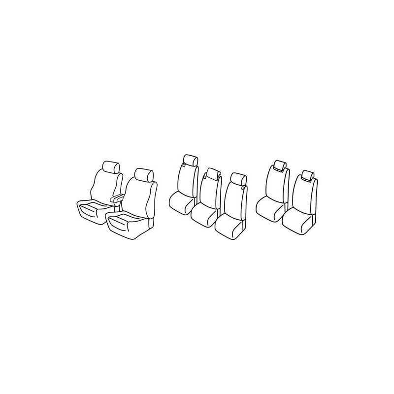 Set coprisedili Superior - Nero Grigio - Toyota Corolla Verso (09 04 05 09)