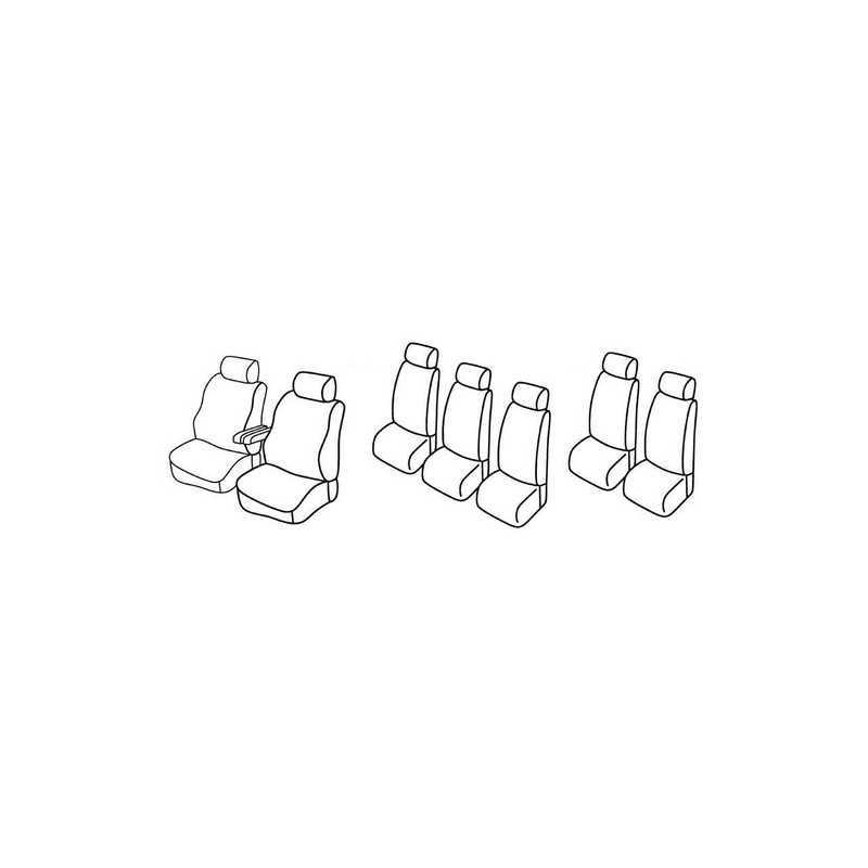 Set coprisedili Superior - Nero Rosso - Volkswagen Sharan (fino al 2000) (05 95 2000)