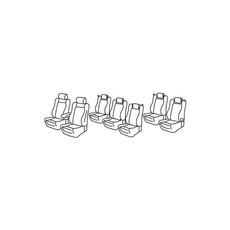 Set coprisedili Superior - Grigio Nero - Volkswagen Sharan (Comfortline Highline) (10 10 )