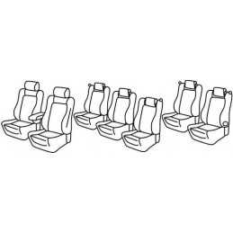 Set coprisedili Superior - Nero Blu - Volkswagen Sharan (Comfortline Highline) (10 10 )