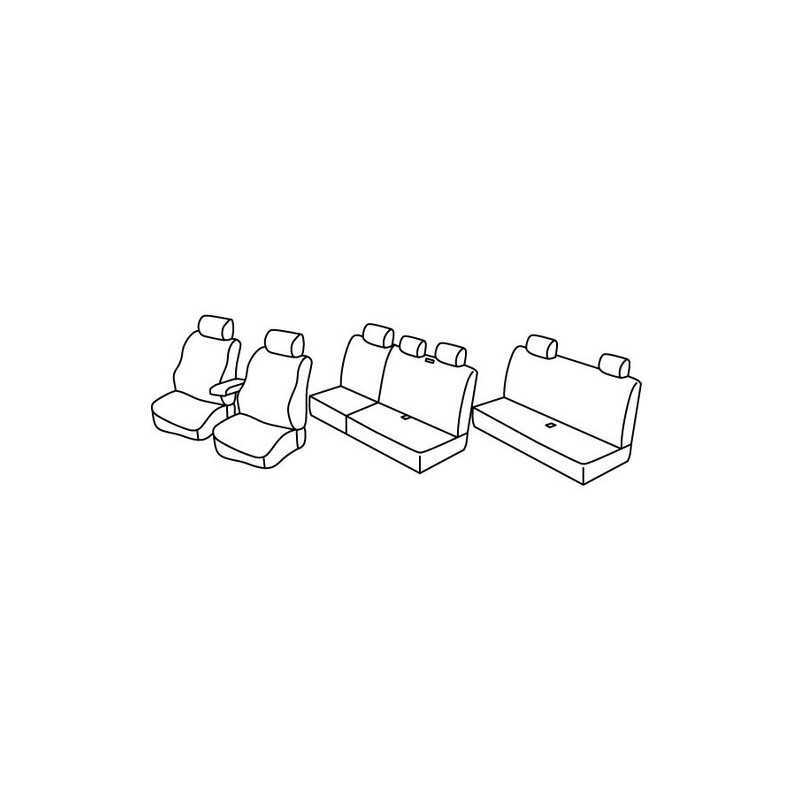 Set coprisedili Superior - Grigio Nero - Volkswagen Caddy Maxi Life 5p (Dal 09 2010) (09 10 08 15)