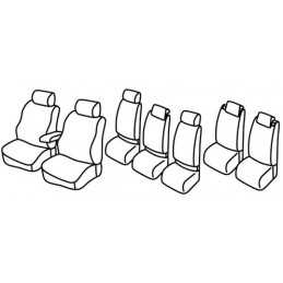 Set coprisedili Superior - Nero Rosso - Volkswagen Touran (Trendline) (05 03 10 06)