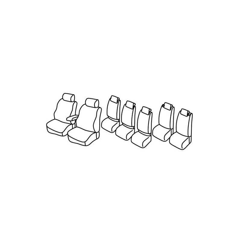 Set coprisedili Superior - Nero Blu - Volkswagen Touran (Comfortline) (08 10 08 15)