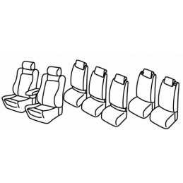 Set coprisedili Superior - Nero Rosso - Volkswagen Touran (Highline) (08 10 08 15)