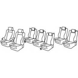 Set coprisedili Superior - Nero Rosso - Volkswagen Sharan (Comfortline Highline) (10 10 )