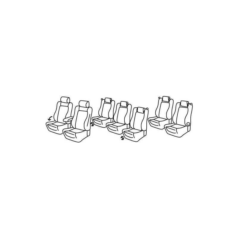 Set coprisedili Superior - Nero Grigio - Volkswagen Sharan (Comfortline Highline) (10 10 )